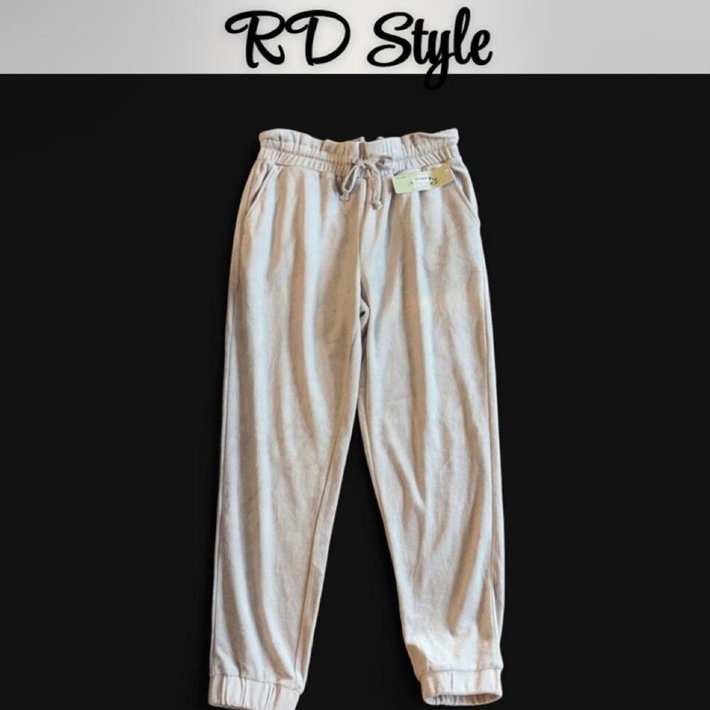 Anthropologie RD Style small jogger in light gray, inseam 27”